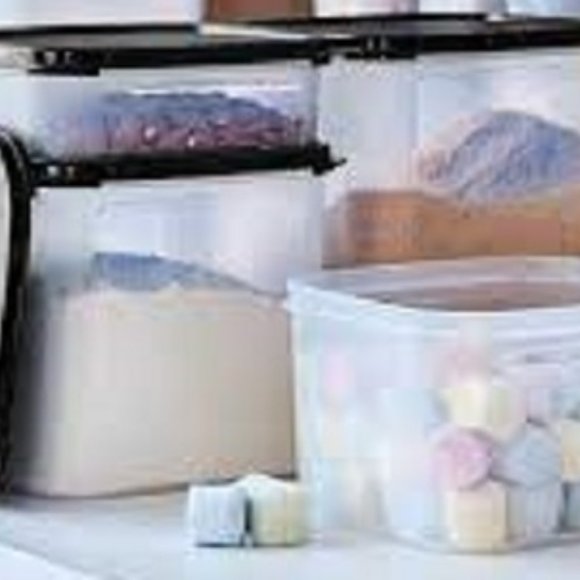 New Tupperware Modular Mates Square Set #1, 2, 3 & 4 Black (4-pc set) - Picture 2 of 6